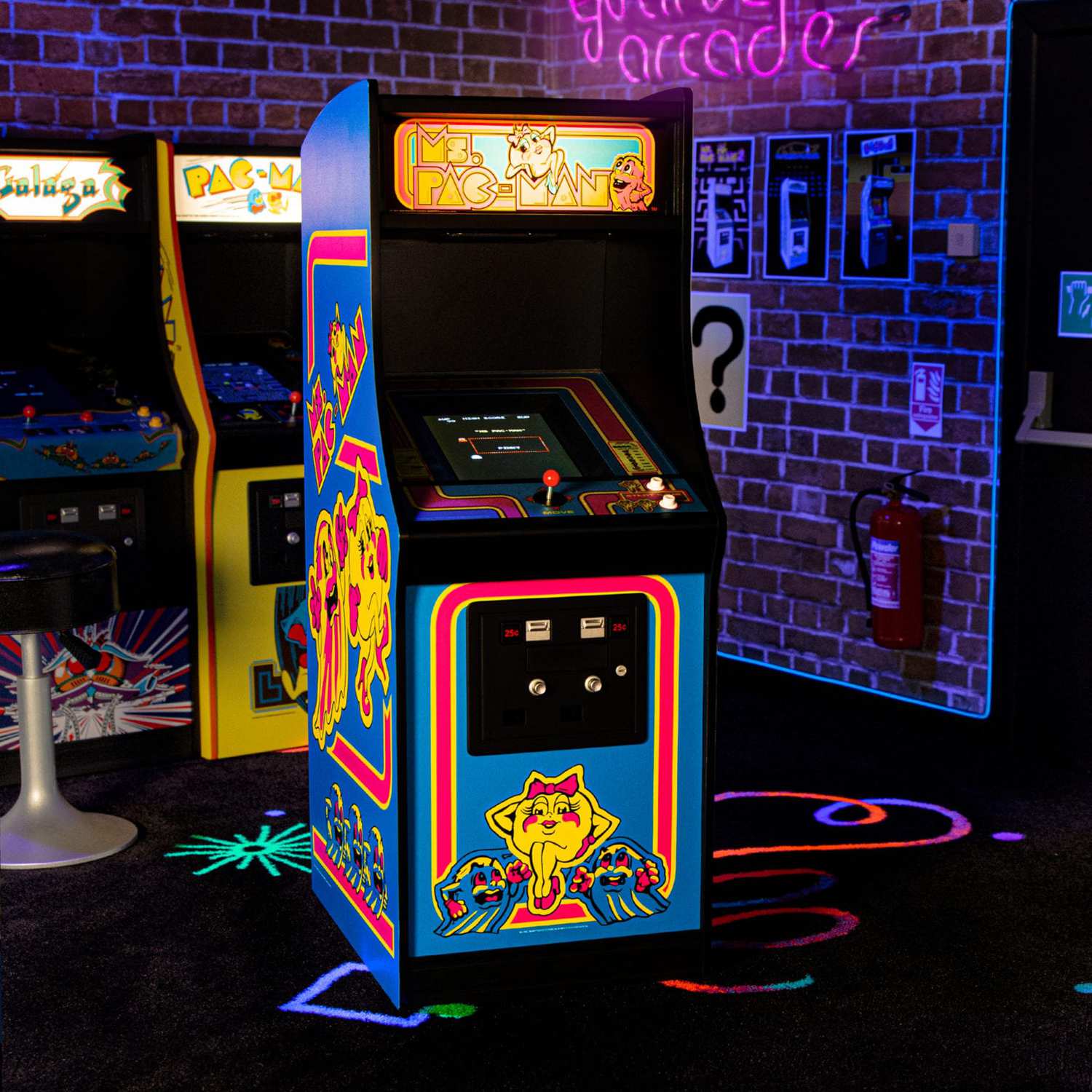 Official Ms Pac-Man Quarter Size Arcade Cabinet - Crescent Geek