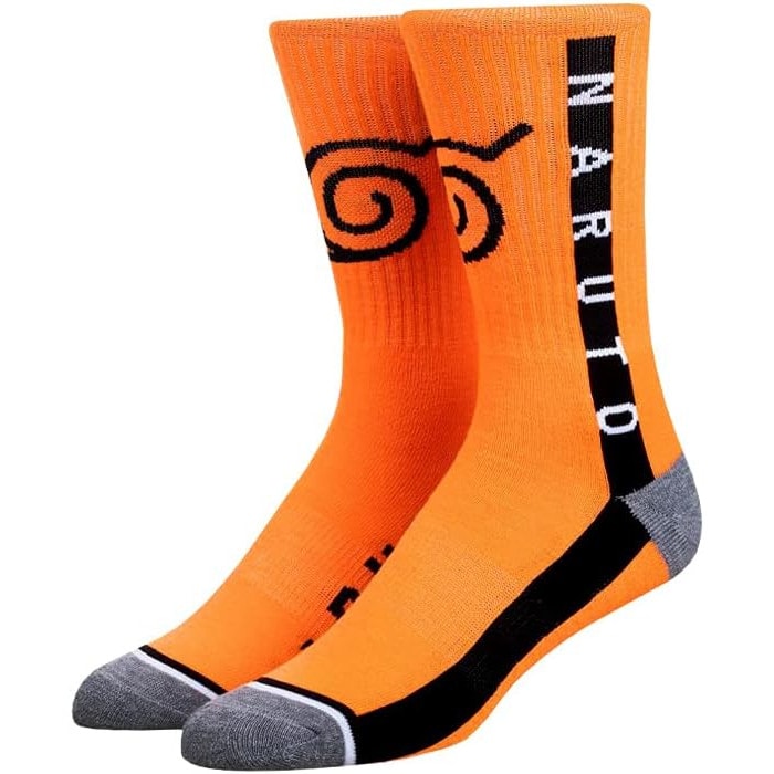 Naruto, Underwear & Socks, Naruto Shippuden Orange Black Mens Crew Tube  Socks Size 82